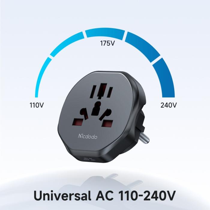 Bild 6, MCDODO MCDODO Universal Reseadapter EU Plugg UK/EU/US - Teknikhallen.se