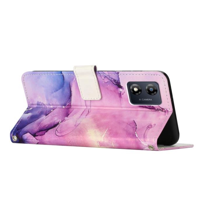 Bild 3,  Motorola Moto E13 Fodral Marmor Lila - Teknikhallen.se