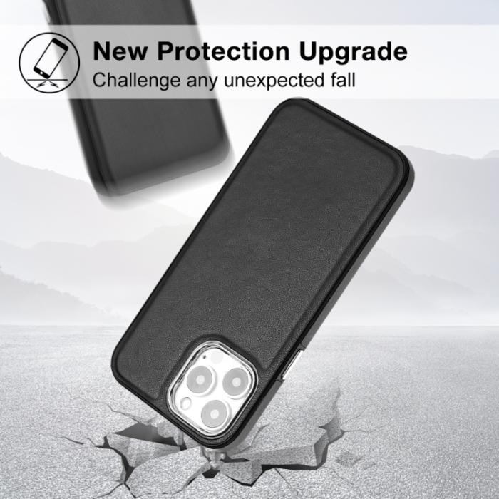 Bild 3,  iPhone 15 Pro Skal Läderbelagt Svart - Teknikhallen.se