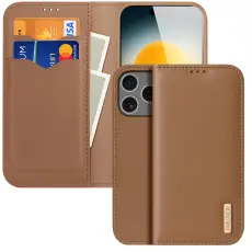 DUX DUCIS DUX DUCIS iPhone 17 Pro Fodral HIVO &Auml;kta L&auml;der Brun - Teknikhallen.se