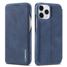 LC.IMEEKE iPhone 13 Pro - LC.IMEEKE L&auml;der Flip Fodral - Bl&aring; - Teknikhallen.se