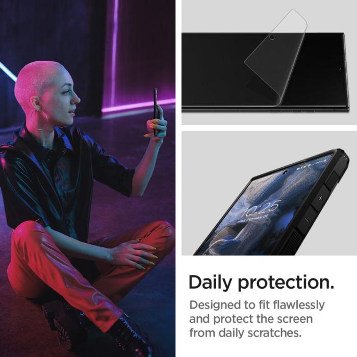 Bild 6, Spigen Spigen Galaxy S23 Ultra 2-PACK Neo Flex HD Skärmskydd - Teknikhallen.se