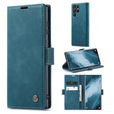 CASEME CASEME Samsung Galaxy S23 Ultra Fodral Flip L&auml;der Bl&aring; - Teknikhallen.se