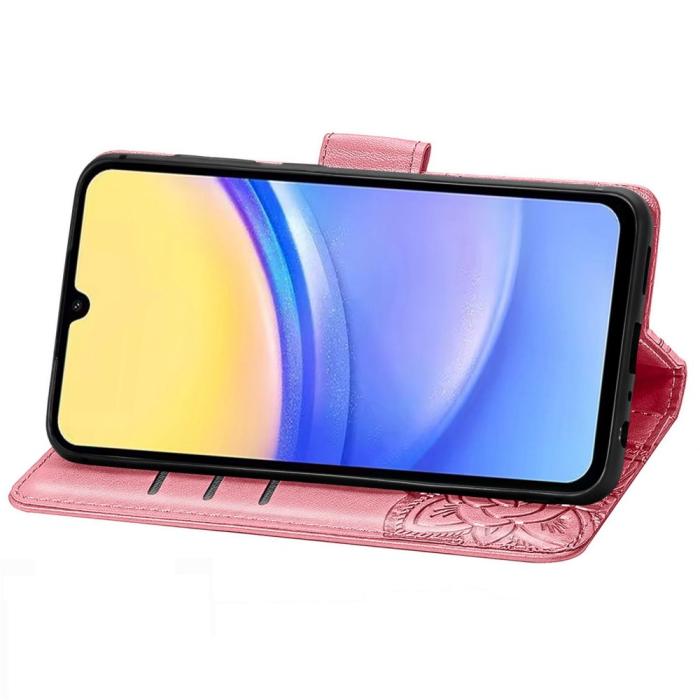 Bild 3,  Samsung Galaxy A15 5G Fodral Big Butterfly Rosa - Teknikhallen.se