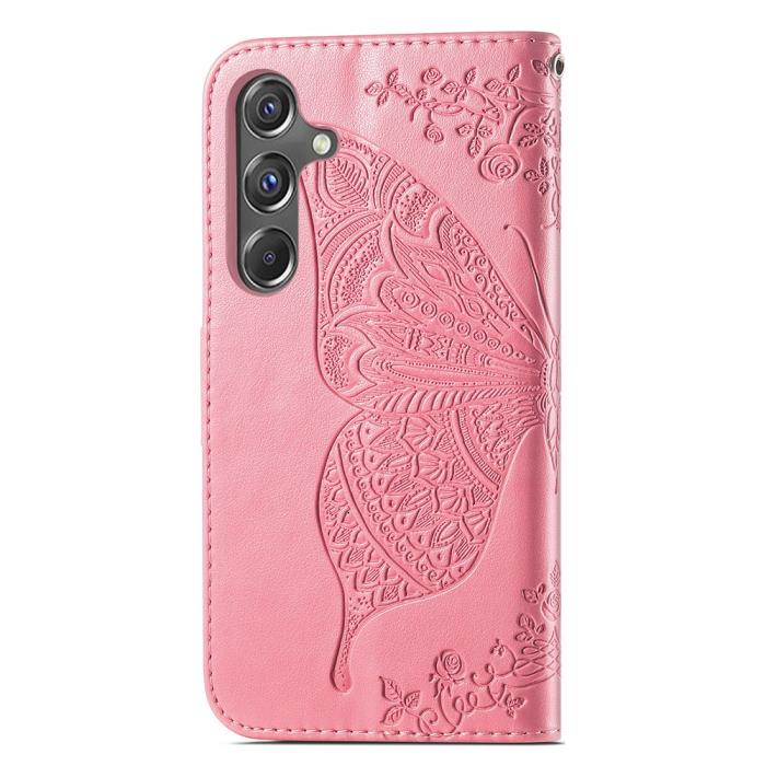 Bild 4,  Samsung Galaxy A15 5G Fodral Big Butterfly Rosa - Teknikhallen.se