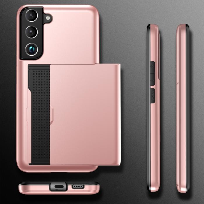 Bild 6,  Samsung Galaxy S22 Skal Hybrid Kortfack Vit - Teknikhallen.se