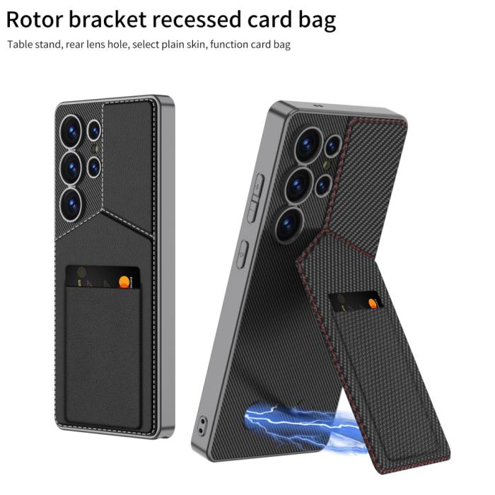 Bild 5, GKK GKK Galaxy S25 Ultra Skal Kickstand Med Korthållare Blå - Teknikhallen.se