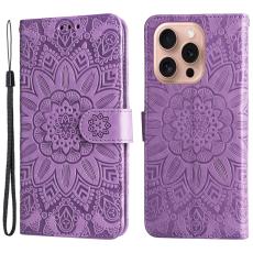  iPhone 16 Pro Fodral L&auml;der Solros Lila - Teknikhallen.se