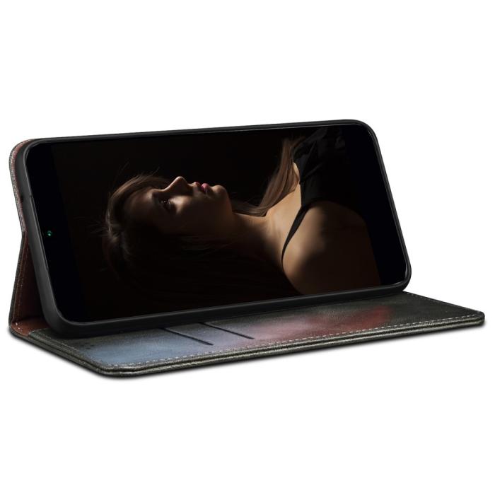 Bild 3,  OnePlus Nord 2T 5G Fodral Flip Crazy Horse Svart - Teknikhallen.se