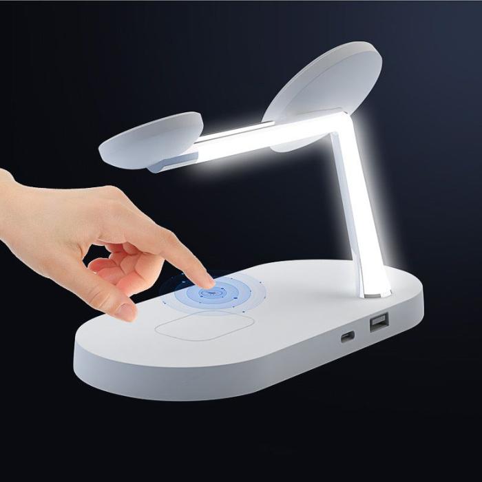 Bild 6, Tech-Protect Tech-Protect 15W LED 3in1 Magnetisk MagSafe Laddare Vit - Teknikhallen.se