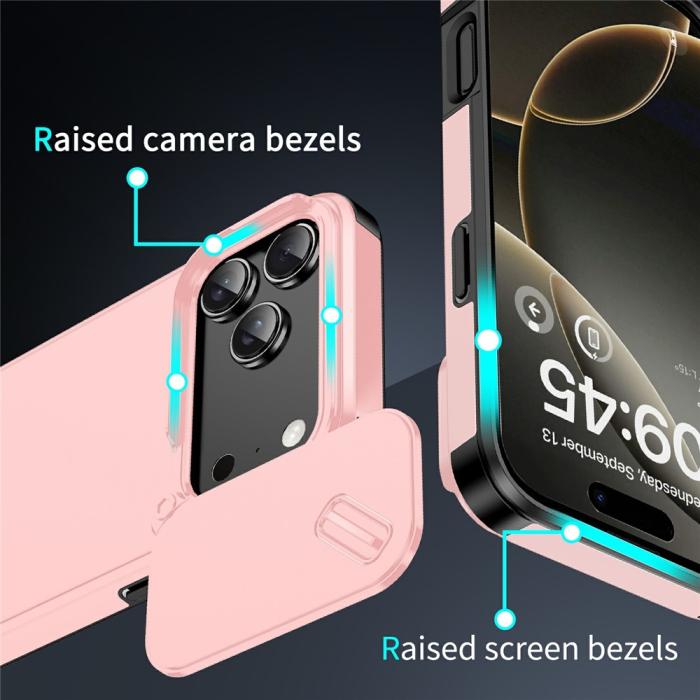 Bild 5,  iPhone 17 Pro Skal Hybrid Armor CamCover Rosa - Teknikhallen.se