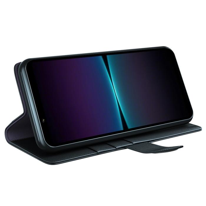 Bild 3,  Sony Xperia 1 VI Fodral Premium Äkta Läder Svart - Teknikhallen.se