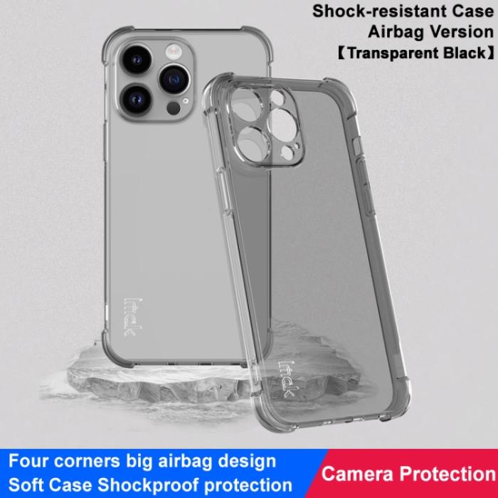 Bild 2, IMAK IMAK iPhone 15 Pro Max Skal Shockproof AirBag Tonad Svart - Teknikhallen.se