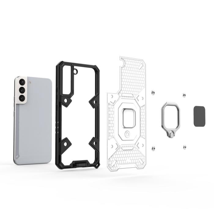 Bild 5,  Samsung Galaxy S22 Plus Skal Hybrid Shockproof Ring Blå - Teknikhallen.se
