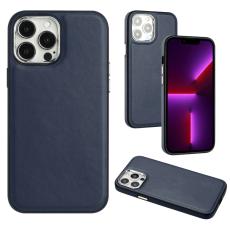  iPhone 15 Pro Skal L&auml;derbelagt Bl&aring; - Teknikhallen.se