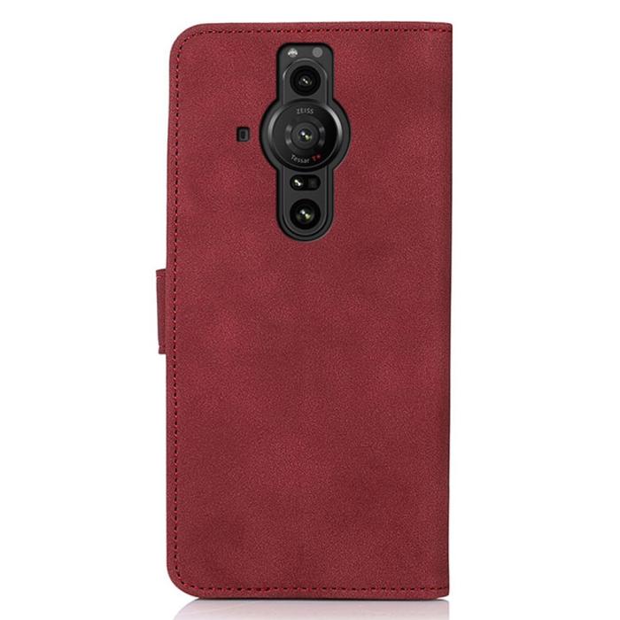 Bild 3, KHAZNEH KHAZNEH Sony Xperia Pro-I Fodral Retro Läder Röd - Teknikhallen.se