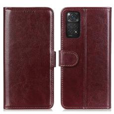  Xiaomi Redmi Note 11 4G Fodral Crazy Horse L&auml;der Brun - Teknikhallen.se