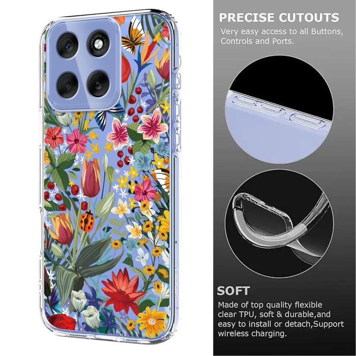 Bild 6,  Motorola Moto G86 5G Skal Med Tryck Blommor - Teknikhallen.se