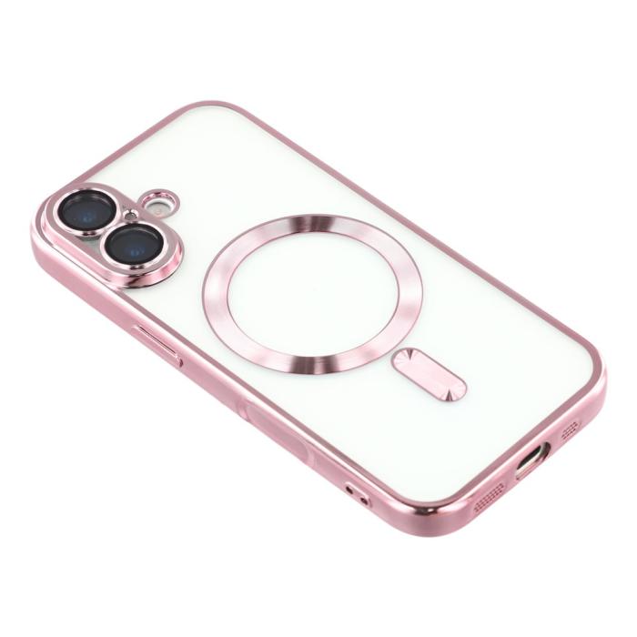 Bild 4,  iPhone 17 Skal MagSafe Electroplated TPU Rosa - Teknikhallen.se