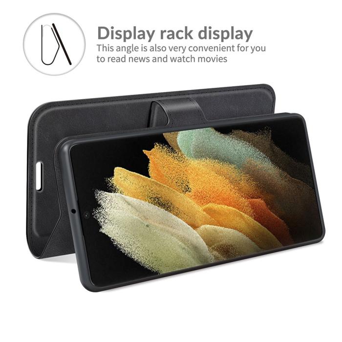 Bild 6,  Samsung Galaxy S22 Ultra Fodral Solid Läder Svart - Teknikhallen.se