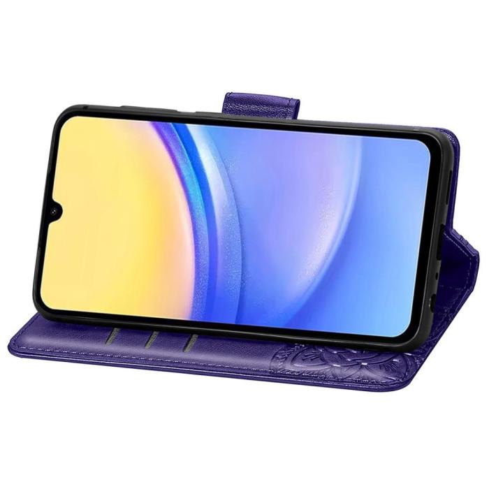 Bild 3,  Samsung Galaxy A15 5G Fodral Big Butterfly Mörk Lila - Teknikhallen.se