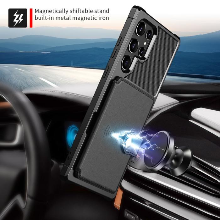 Bild 5,  Samsung Galaxy S22 Ultra Skal Med Magnetisk Plånbo - Teknikhallen.se