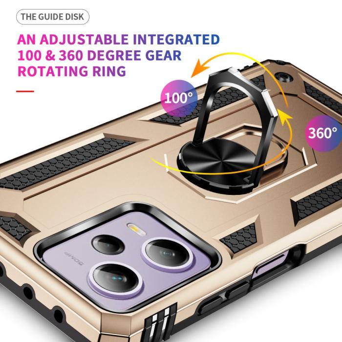 Bild 4,  Xiaomi Redmi Note 12 Pro 5G Skal Ring Armor Hybrid Guld - Teknikhallen.se