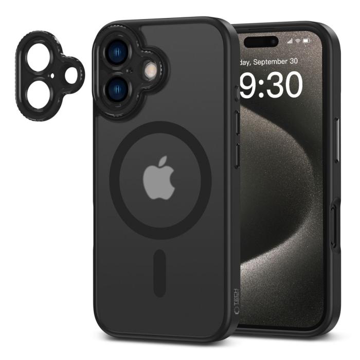 Bild 2, Tech-Protect Tech-Protect iPhone 16 Skal MagSafe MagCam Matt Svart - Teknikhallen.se