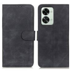 KHAZNEH KHAZNEH OnePlus Nord 2T 5G Fodral Retro L&auml;der Svart - Teknikhallen.se