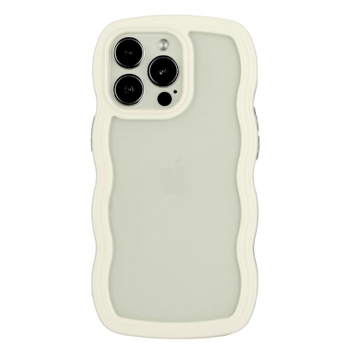 Bild 2,  iPhone 15 Pro Max Skal Wavy Hybrid Transparent/Vit - Teknikhallen.se