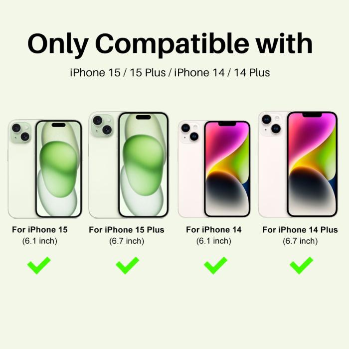Bild 2, NORTHJO NORTHJO iPhone 15/15 Plus/14/14 Plus Linsskydd Strass 3-PACK Grön - Teknikhallen.se