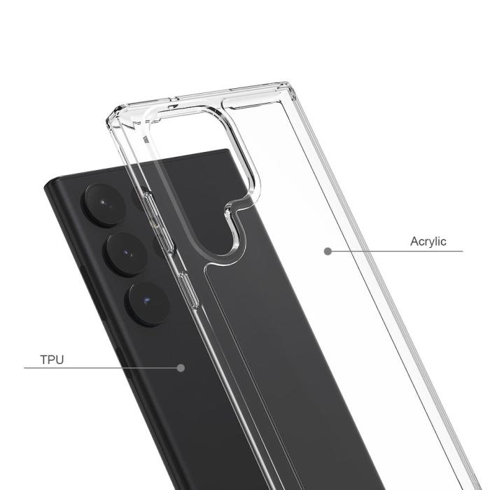 Bild 2, Tech-Protect Tech-Protect Galaxy S23 Ultra Skal FlexAir Hybrid Transparent - Teknikhallen.se