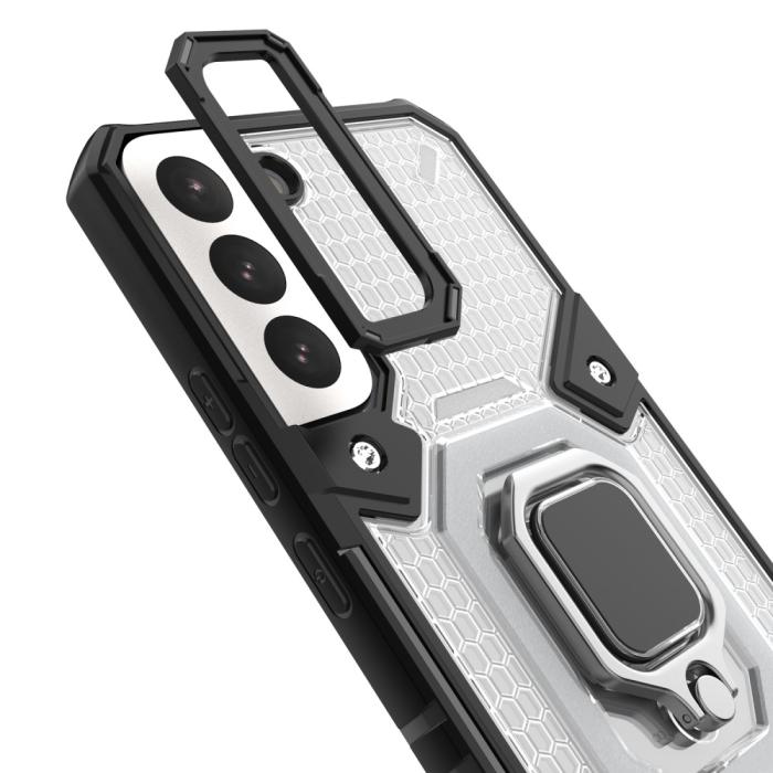 Bild 6,  Samsung Galaxy S22 Plus Skal Hybrid Shockproof Ring Blå - Teknikhallen.se