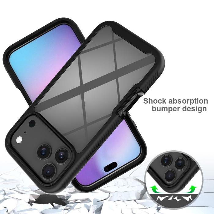 Bild 2,  iPhone 17 Pro Max Skal Hybrid Shockproof Svart - Teknikhallen.se