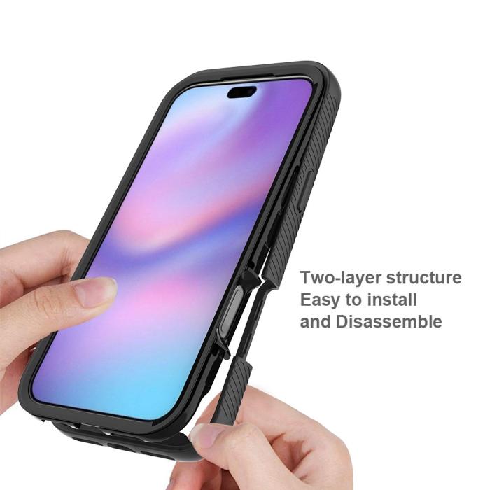 Bild 4,  iPhone 17 Pro Max Skal Hybrid Shockproof Svart - Teknikhallen.se