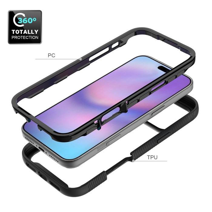 Bild 5,  iPhone 17 Pro Max Skal Hybrid Shockproof Svart - Teknikhallen.se