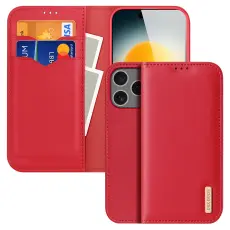 DUX DUCIS DUX DUCIS iPhone 17 Pro Fodral HIVO &Auml;kta L&auml;der R&ouml;d - Teknikhallen.se