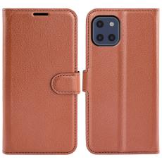  Samsung Galaxy A03 Fodral Litchi L&auml;der Brun - Teknikhallen.se