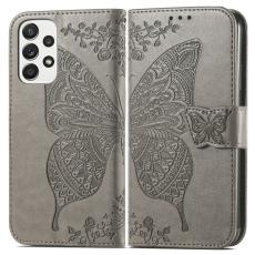  Samsung Galaxy A53 5G Fodral Butterfly Gr&aring; - Teknikhallen.se
