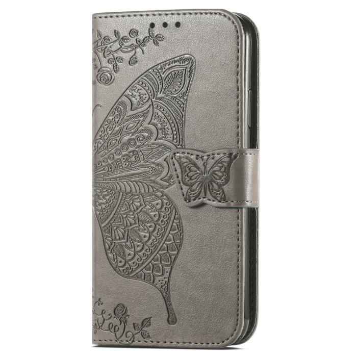 Bild 2,  Samsung Galaxy A53 5G Fodral Butterfly Grå - Teknikhallen.se