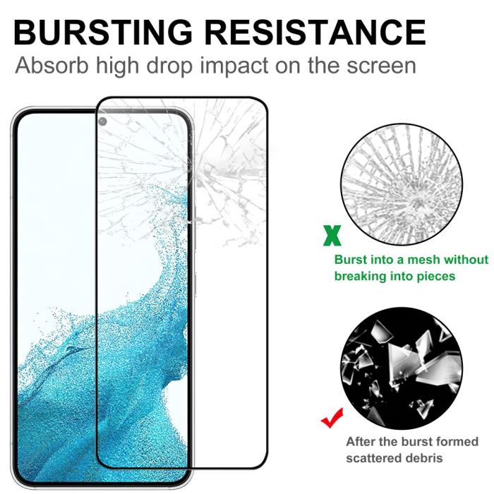 Bild 4,  Samsung Galaxy S23 Skärmskydd Heltäckande Härdat Glas - Teknikhallen.se