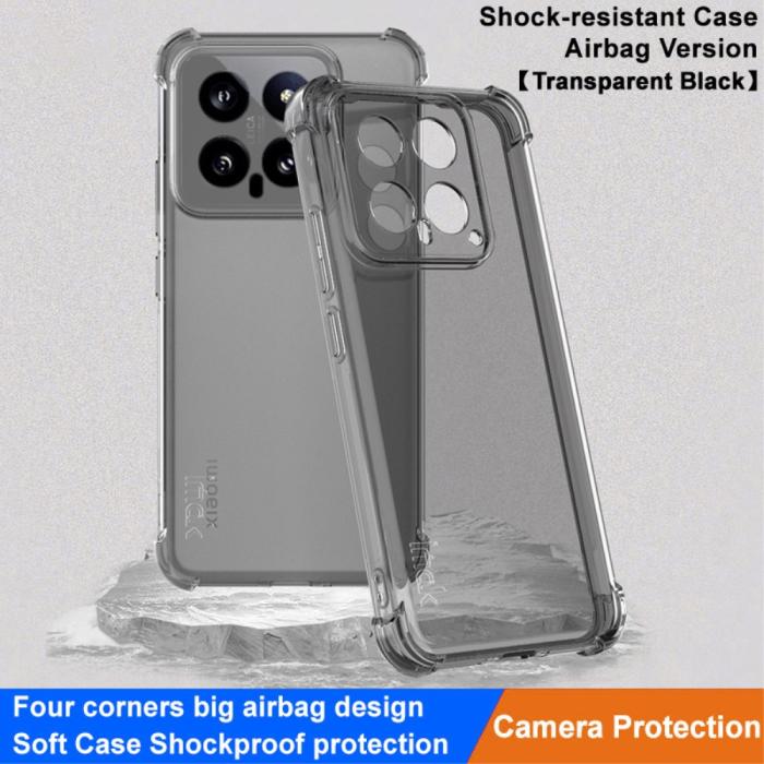 Bild 2, IMAK IMAK Xiaomi 14 Skal Shockproof TPU Tonad Svart - Teknikhallen.se