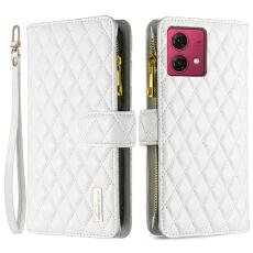 BINFEN BINFEN Motorola Moto G84 5G Fodral Multifunktionell Diamond Vit - Teknikhallen.se