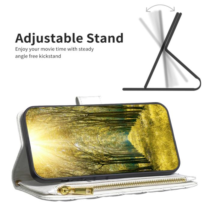 Bild 2, BINFEN BINFEN Motorola Moto G84 5G Fodral Multifunktionell Diamond Vit - Teknikhallen.se