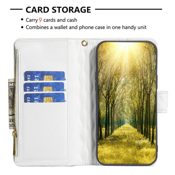 Bild 3, BINFEN BINFEN Motorola Moto G84 5G Fodral Multifunktionell Diamond Vit - Teknikhallen.se