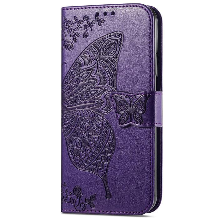 Bild 5,  Samsung Galaxy A15 5G Fodral Big Butterfly Mörk Lila - Teknikhallen.se