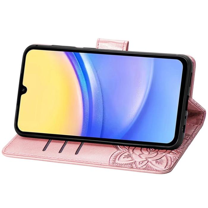 Bild 3,  Samsung Galaxy A15 5G Fodral Big Butterfly Roséguld - Teknikhallen.se