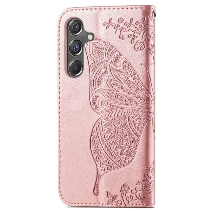 Bild 4,  Samsung Galaxy A15 5G Fodral Big Butterfly Roséguld - Teknikhallen.se