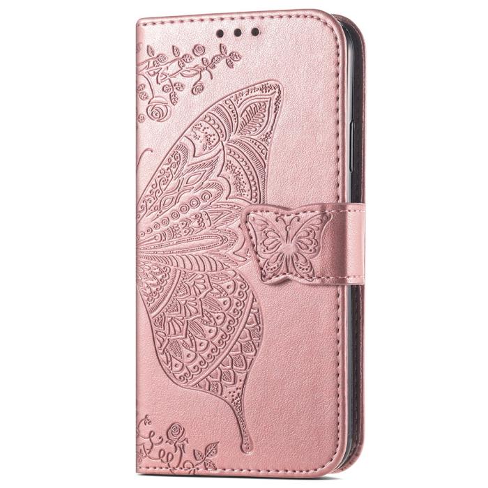Bild 5,  Samsung Galaxy A15 5G Fodral Big Butterfly Roséguld - Teknikhallen.se