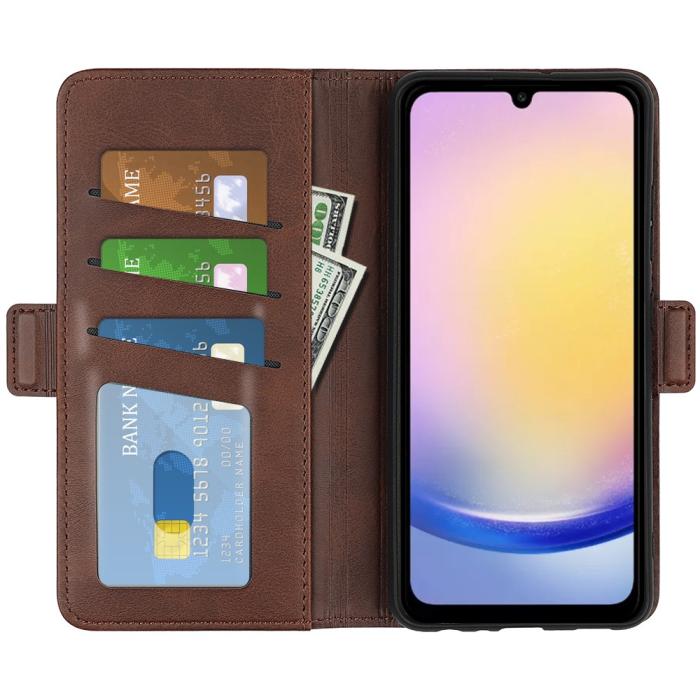 Bild 2,  Samsung Galaxy A26 5G Plånboksfodral Läder Brun - Teknikhallen.se